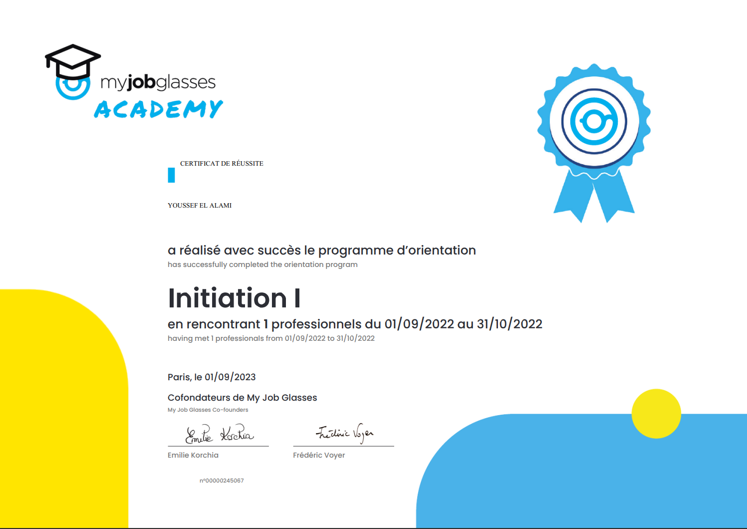 Image JobGlasses Certificate
